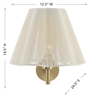 Rosa One Light Wall Sconce in Noble Brass