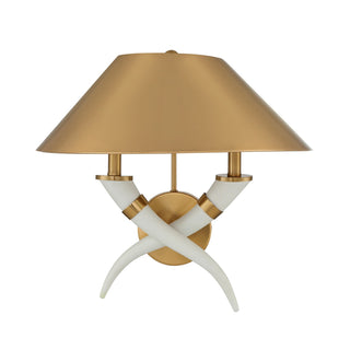 Hearne Two Light Wall Sconce in Warm Brass
