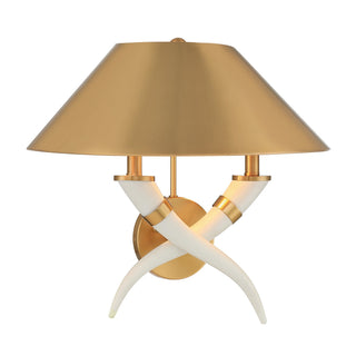 Hearne Two Light Wall Sconce in Warm Brass