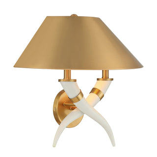 Hearne Two Light Wall Sconce in Warm Brass