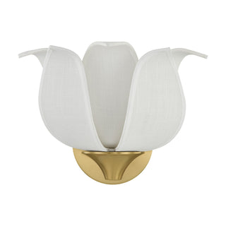 Elsie One Light Wall Sconce in Warm Brass