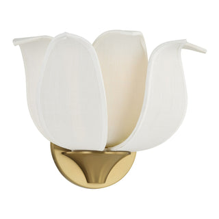 Elsie One Light Wall Sconce in Warm Brass