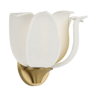 Elsie One Light Wall Sconce in Warm Brass