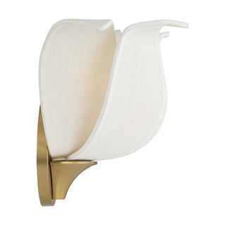 Elsie One Light Wall Sconce in Warm Brass