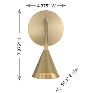 Pharos LED Wall Sconce in Noble Brass