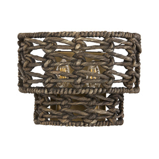 Silencio Two Light Wall Sconce in Riviera Brass