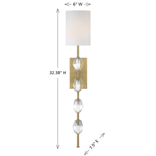 Sebring One Light Wall Sconce in Warm Brass