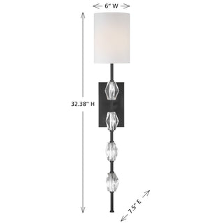 Sebring One Light Wall Sconce in Matte Black