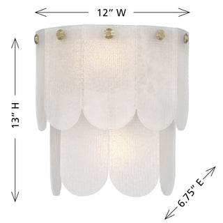 Ashton Two Light Wall Sconce in Noble Brass