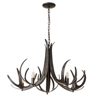 Caribou Caribou 5-Light Chandelier in Dark Smoke
