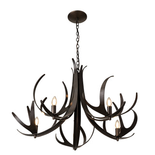 Caribou Caribou 5-Light Chandelier in Dark Smoke