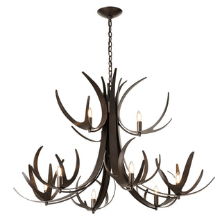 Caribou Caribou 9-Light Tiered Chandelier in Dark Smoke