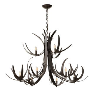 Caribou Caribou 9-Light Tiered Chandelier in Dark Smoke