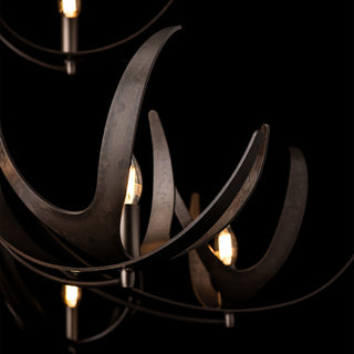 Caribou Caribou 9-Light Tiered Chandelier in Dark Smoke