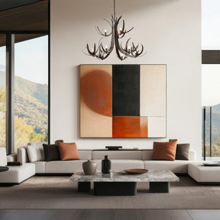 Caribou Caribou 9-Light Tiered Chandelier in Dark Smoke