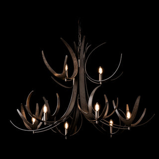 Caribou Caribou 9-Light Tiered Chandelier in Dark Smoke