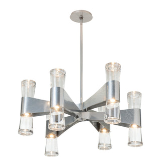 Bellis Bellis 6-Arm 12-Light Round Chandelier in Sterling
