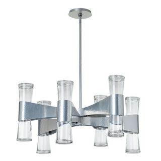 Bellis Bellis 6-Arm 12-Light Round Chandelier in Sterling