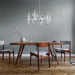 Bellis Bellis 6-Arm 12-Light Round Chandelier in Sterling