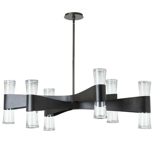 Bellis Bellis 6-Arm 12-Light Oval Chandelier in Dark Smoke