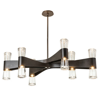 Bellis Bellis 6-Arm 12-Light Oval Chandelier in Dark Smoke