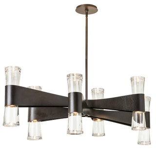Bellis Bellis 6-Arm 12-Light Oval Chandelier in Dark Smoke