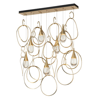 Lyric Lyric 7-Light Linear Pendant in Modern Brass