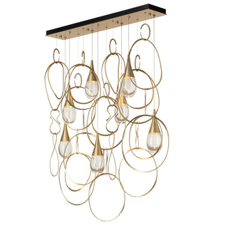 Lyric Lyric 7-Light Linear Pendant in Modern Brass
