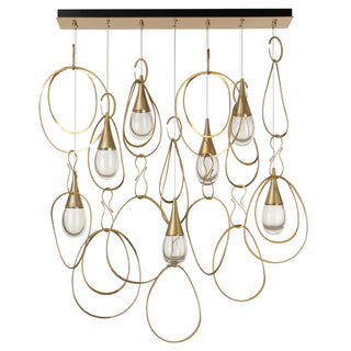Lyric Lyric 7-Light Linear Pendant in Modern Brass