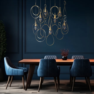 Lyric Lyric 7-Light Linear Pendant in Modern Brass