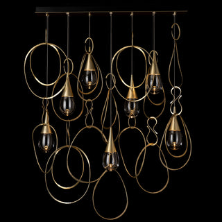 Lyric Lyric 7-Light Linear Pendant in Modern Brass