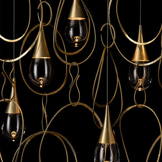 Lyric Lyric 7-Light Linear Pendant in Modern Brass