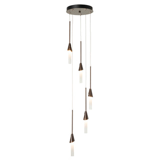 Lilium Lilium 5-Light Round Pendant in Bronze