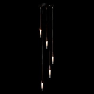 Lilium Lilium 5-Light Round Pendant in Bronze