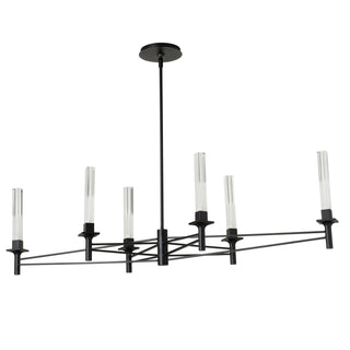 Truss Truss 6-Arm Linear Chandelier in Black