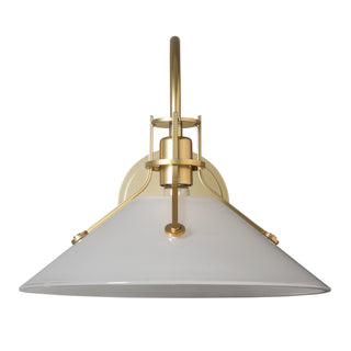 Henry Henry Large Glass Shade Sconce in Modern Brass