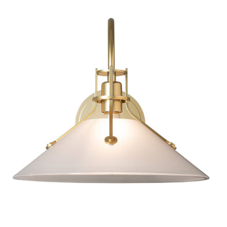 Henry Henry Large Glass Shade Sconce in Modern Brass