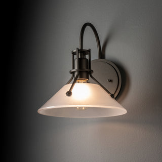 Henry Henry Small Glass Shade Sconce in Oil Rubbed Bronze