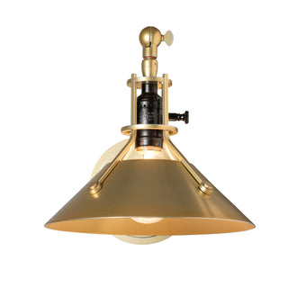 Henry Henry Swing Arm Metal Shade Sconce in Modern Brass
