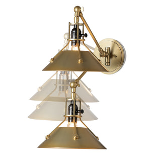 Henry Henry Swing Arm Metal Shade Sconce in Modern Brass