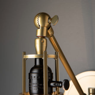 Henry Henry Swing Arm Metal Shade Sconce in Modern Brass