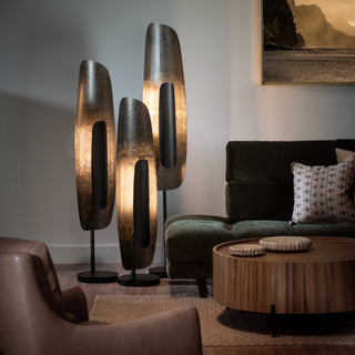 Shield Shield Tall Floor Lamp in Black