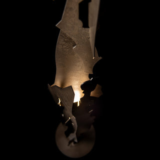 Fracture Lattice Torchiere in Dark Smoke