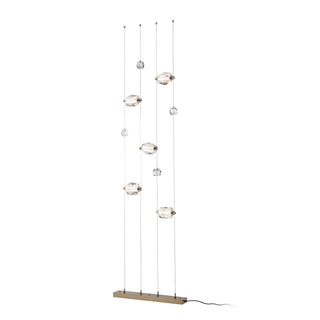 Gatsby Gatsby 5-Light Floor to Ceiling Plug-In LED Lamp in Modern Brass