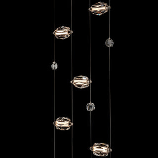 Gatsby Gatsby 5-Light Floor to Ceiling Plug-In LED Lamp in Modern Brass