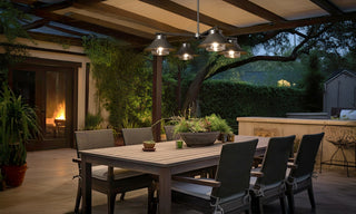 Stowe Stowe 4-Light Outdoor Pendant in Coastal Dark Smoke