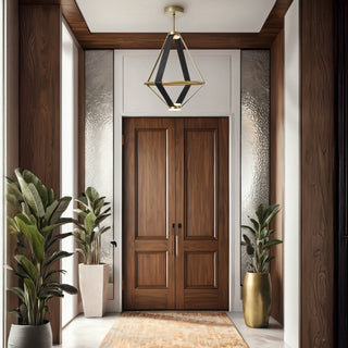 Aspen Aspen Large LED Lantern in Modern Brass