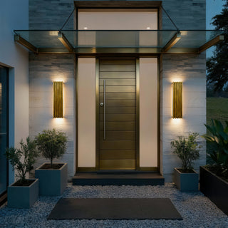 Corithian LED Wall Sconce in Painted Antique Brass