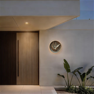 Moon LED Wall Sconce in Painted Washed Brass