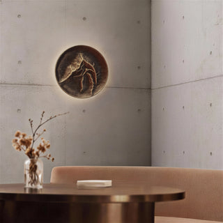 Moon LED Wall Sconce in Painted Patina Bronze